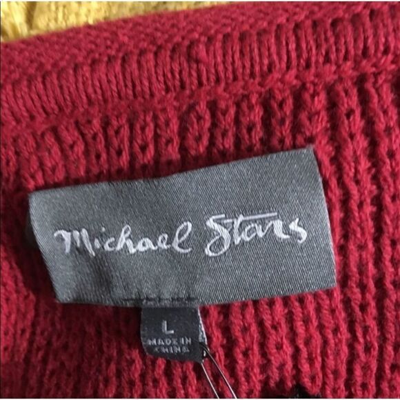 Michael Stars NWT Enjoy! Red Knit Sweater Size L - Picture 11 of 12